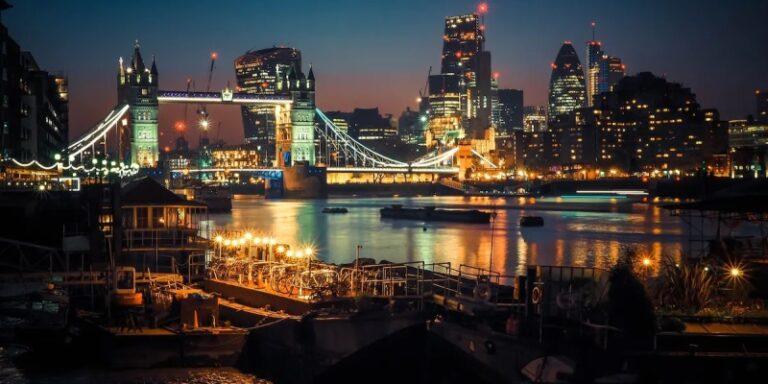 Activities in London City at Night